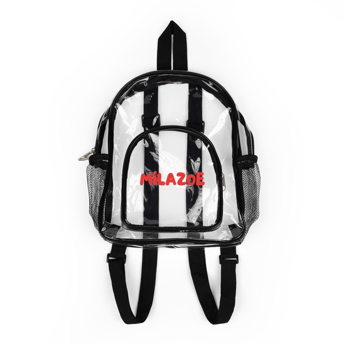Clear Stadium Backpack – Black Trim Transparent Game Day Bag
