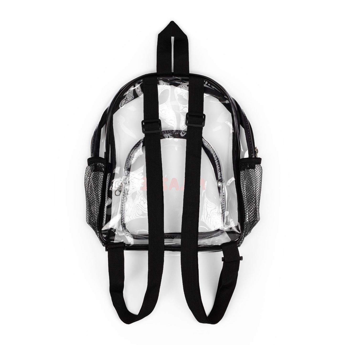 Clear Stadium Backpack – Black Trim Transparent Game Day Bag