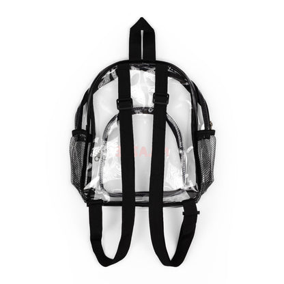 Clear Stadium Backpack – Black Trim Transparent Game Day Bag