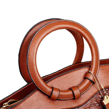 Oriana - Retro Gradient Crocodile Handbag